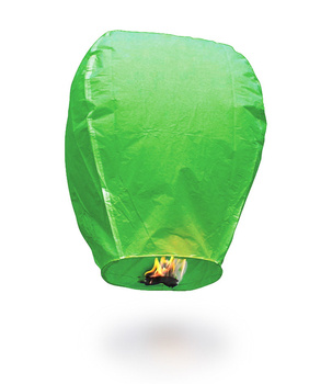 Lampion latający SkyWish - zielony