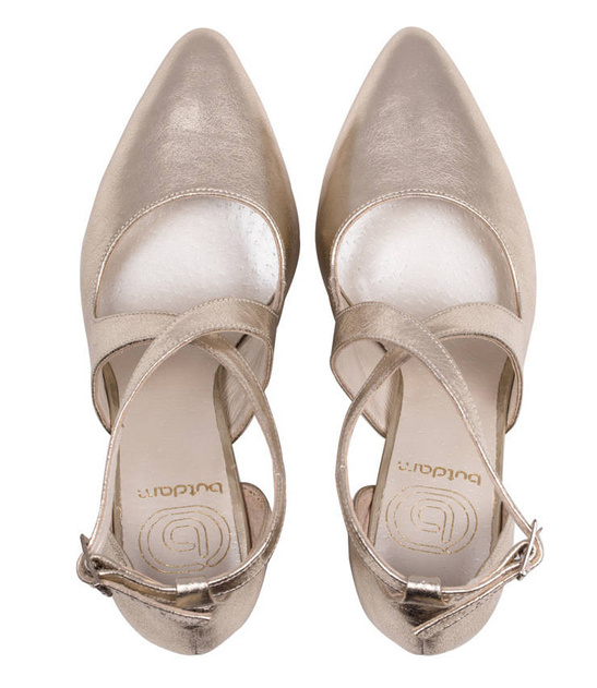 Buty ślubne IDA złote