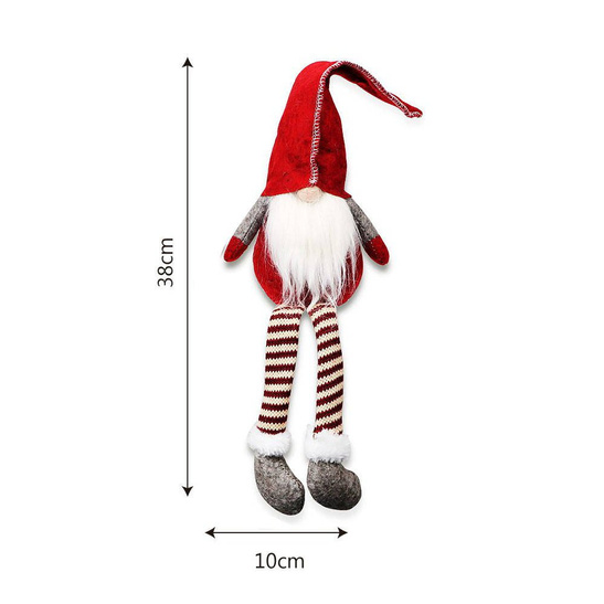 Skrzat świąteczny czerwony 38 cm – ozdoba bożonarodzeniowa, dekoracja do wnętrz