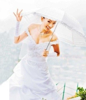 Parasolka Ślubna Koronkowa Biała EMILY  Wesele Sesja Zdjęciowa
