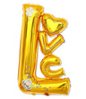 Balon foliowy napis LOVE 110cm - złoty