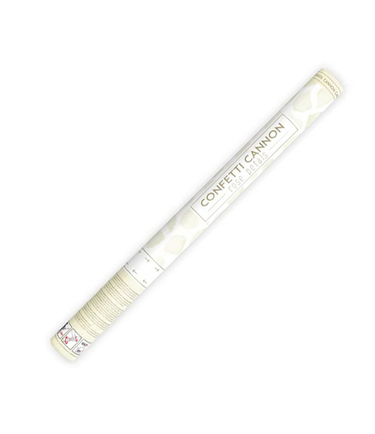 Tuba strzelająca KONFETTI 60cm PŁATKI RÓŻ- ecru
