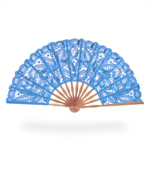 Wachlarz koronkowy - niebieski