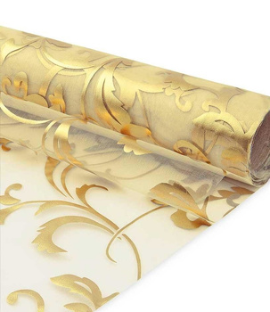 Materiał ORGANZA BIEŻNIK 36cm x 9m - ecru