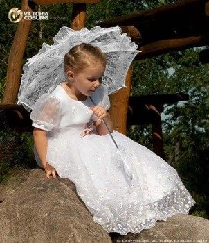 Parasolka Happy Hannah LONG kids - biała