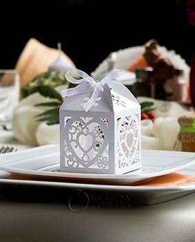 Pudełeczko HEART laser - biały