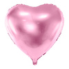 Balon foliowy metalizowany SERCE 61 cm – różowy, dekoracja na ślub