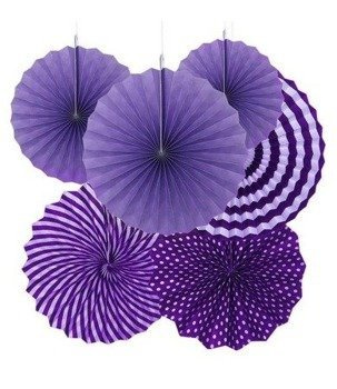 Rozety Papierowe 6 szt. – Dekoracje na Wesele i Urodziny