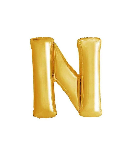 Balon foliowy 40cm - złota litera N