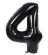 Balon foliowy 100cm - czarna cyfra 4