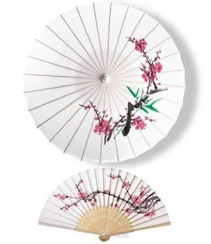 Parasolka + wachlarz ORNAMENT