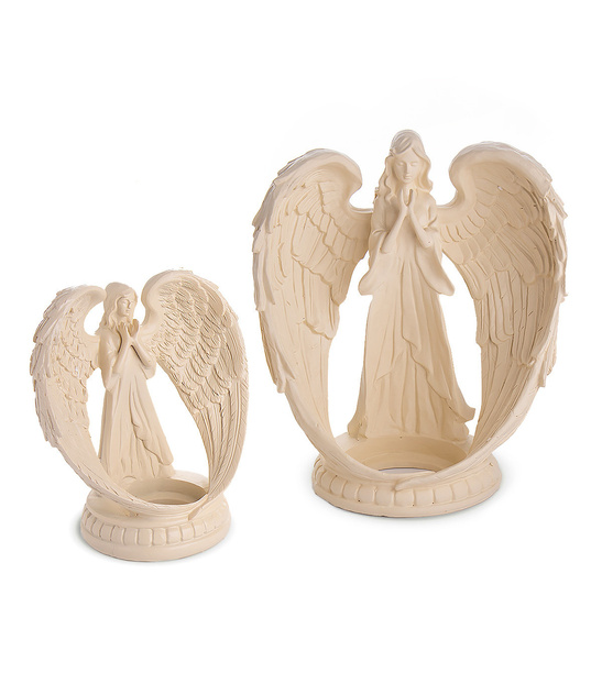Świecznik gipsowy Anioł duży - 21cm