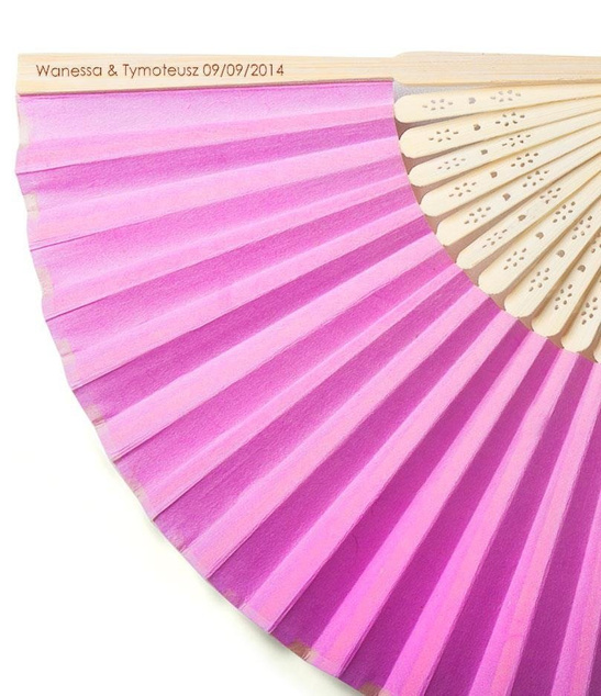 Wachlarz papierowy z PERSONALIZACJĄ - róż