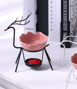 Podgrzewacz do olejku RENIFER z miseczką - czarny