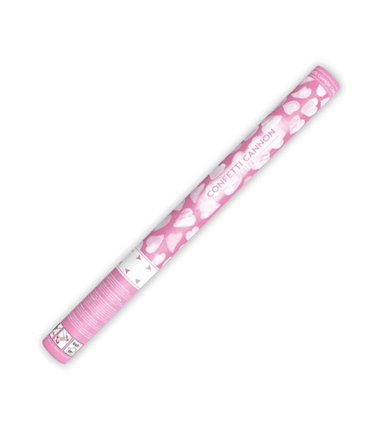 Tuba strzelająca KONFETTI 60cm SERCA- białe