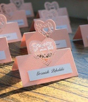 Wizytówka personalizowana SERCE LASER