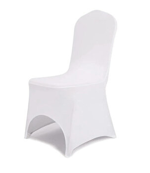 Pokrowiec Elastyczny na Krzesło Biały – Uniwersalny, Łatwy w Czyszczeniu