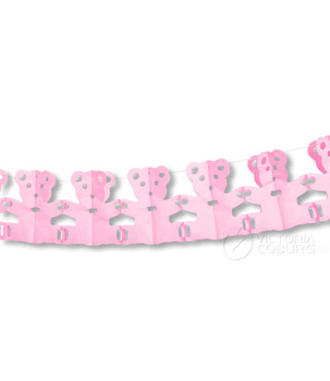 Girlandy papierowe - niebieskie misie