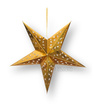 Lampion Gwiazda 60 cm Złoty Hologram – Dekoracja Świąteczna