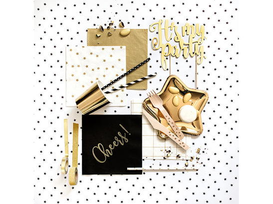 Serwetki białe z gwiazdkamii - 20szt