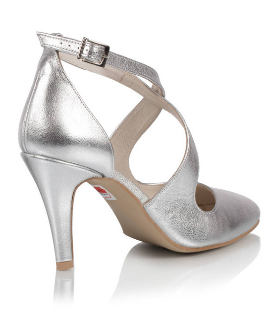 Buty ślubne IDA srebrne