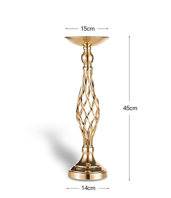 Stojak na kwiaty złoty KIELICH kwietnik 45cm