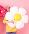 Balon foliowy kwiat STOKROTKA - 80cm