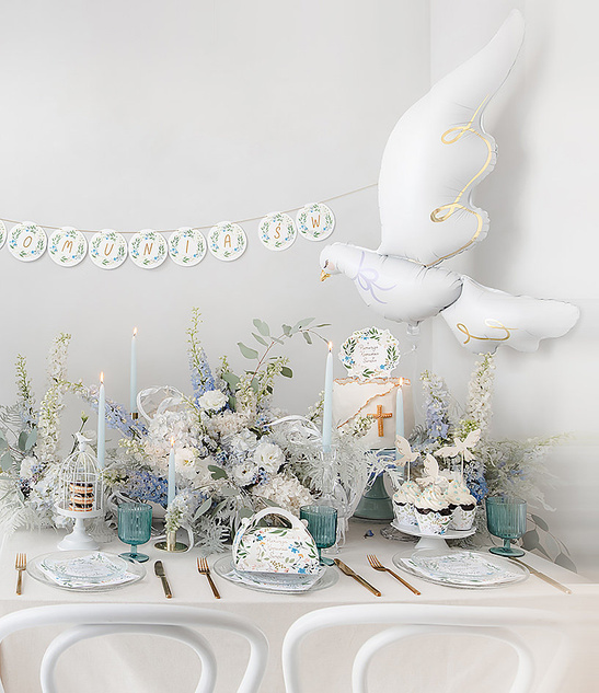 BALON foliowy biały Gołąb 80x100cm