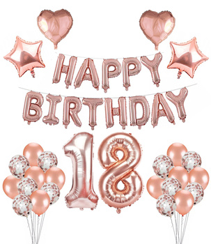 Zestaw urodzinowy złoty róż 18 urodziny