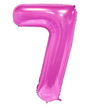Balon foliowy 100cm - różowa cyfra 7