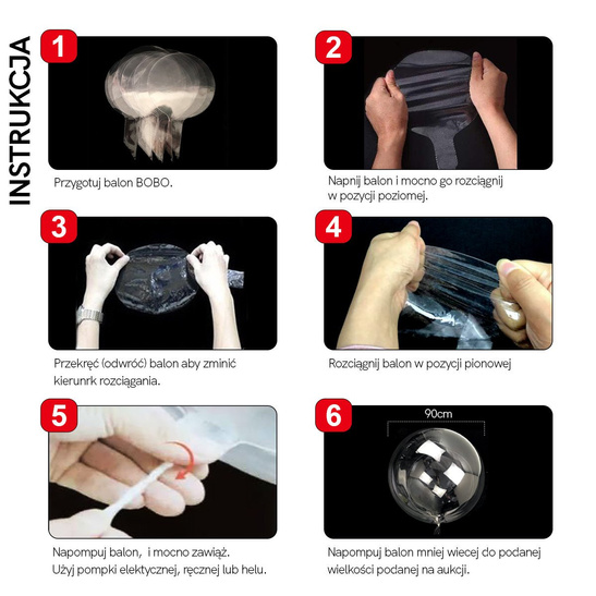 Balon krystaliczny BOBO STRECHED - 90cm