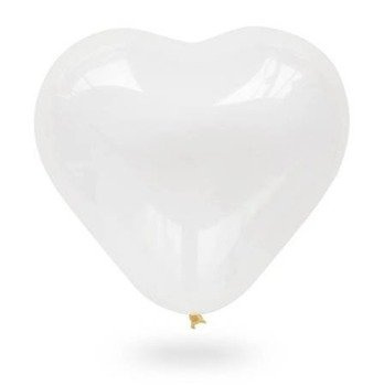Balon lateksowy SERCE GIGANT  - biały
