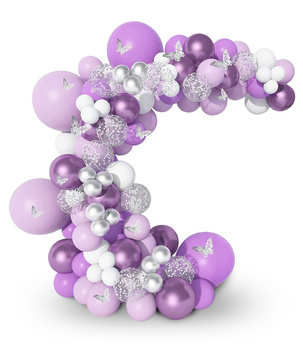ZESTAW girlanda balonowa WRZOS LAWENDA 101szt