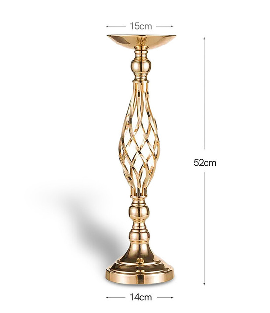 Stojak na kwiaty złoty KIELICH kwietnik 52cm