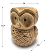 Podgrzewacz kominek do aromaterapii sowa miodowy, 10,5 cm, ceramiczny