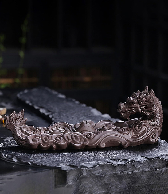 Kominek do kadzidełek backflow, smok, podstawka na stożki i patyczki