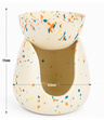 Biały Ceramiczny Podgrzewacz do Olejków Nakrapiany 11 cm