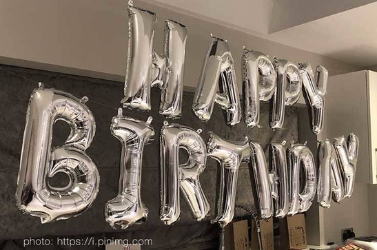 Balon foliowy 100cm - srebrna litera U