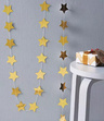 Girlandy papierowe - GWIAZDKI ZŁOTE 4,5M