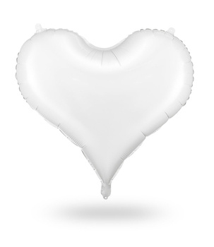Balon foliowy serce BIAŁY GIGANT 75cm