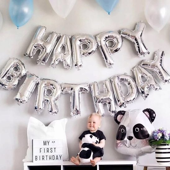 Balony foliowe napis HAPPY BIRTHDAY złoty 40cm