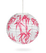 Lampion papierowy KULA 40 cm – bamboo, czerwony, dekoracja na przyjęcia
