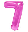 Balon foliowy 100cm - różowa cyfra 7
