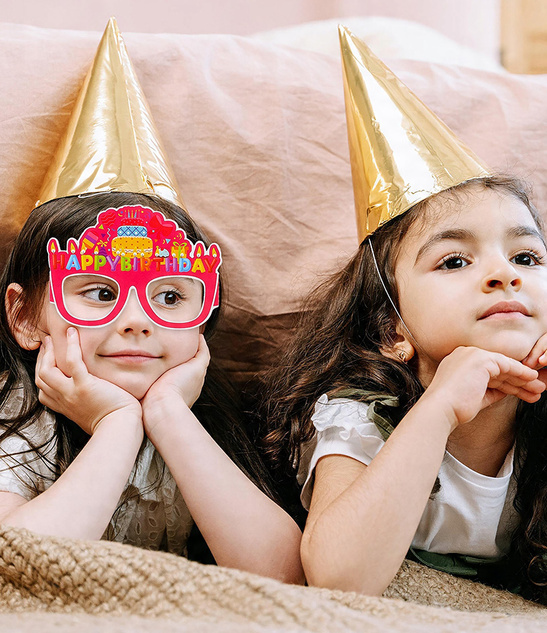 Kolorowe Okulary Urodzinowe Papierowe Zestaw 6 szt.