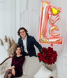 Balon foliowy napis LOVE 110cm - czerwony