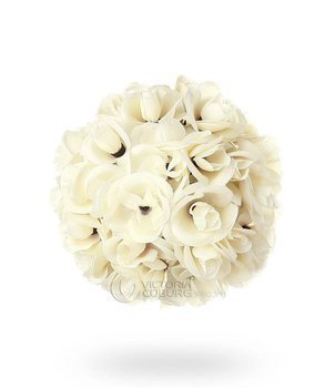 Kwiatowa kula 25cm - ecru