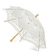 Biała Parasolka Ślubna Classic Lace – elegancki dodatek z koronką