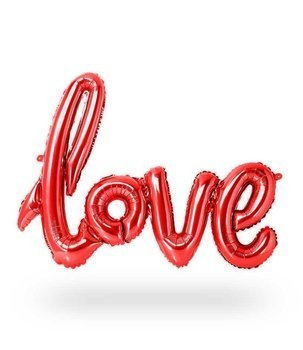 Balon foliowy napis LOVE - czerwony