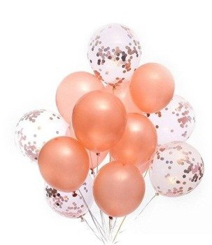 Balony zestaw 20szt - różowo złote