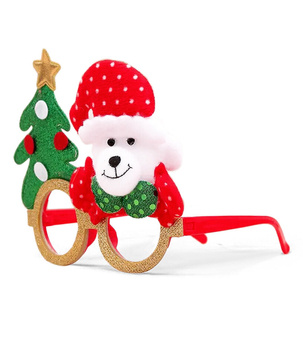 Okulary świąteczne z misiem